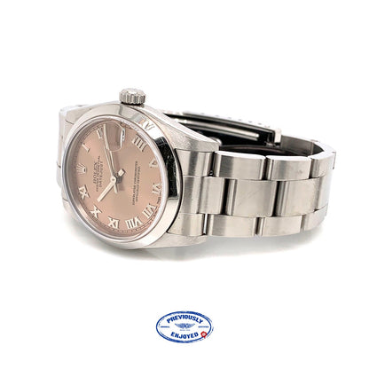 Rolex Datejust 31MM Stainless Steel Pink Dial Roman Numerals Oyster Bracelet 78240 C27UL4