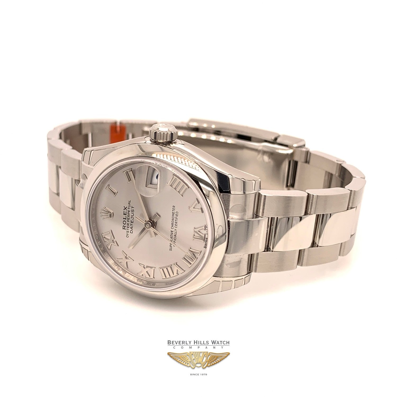 Rolex Datejust 31MM Stainless Steel Rhodium Dial Roman Numerals Oyster Bracelet 178240 KQ3FAF