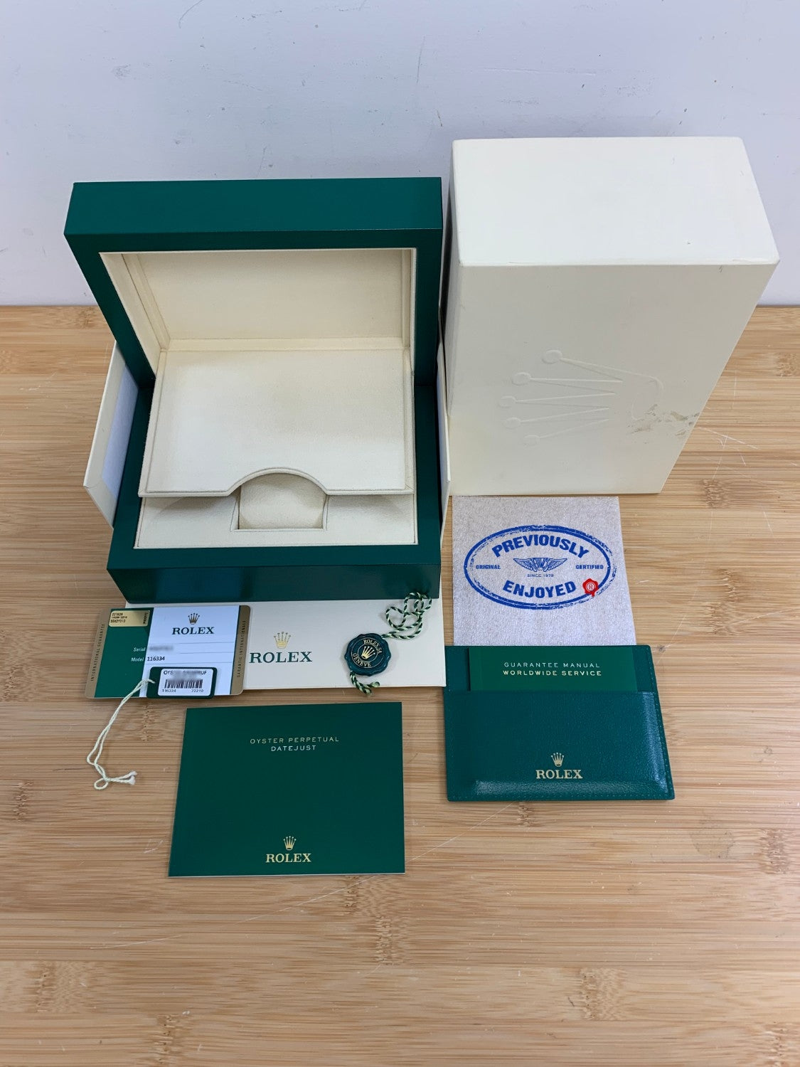 Rolex Datejust II 41MM White Gold Fluted Bezel Slate Diamond Dial 116334 53DH8R