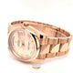 Rolex Day-Date 36mm 18k Rose Gold Pink Diamond Dial Smooth Bezel Oyster Bracelet 118205 X51K9J