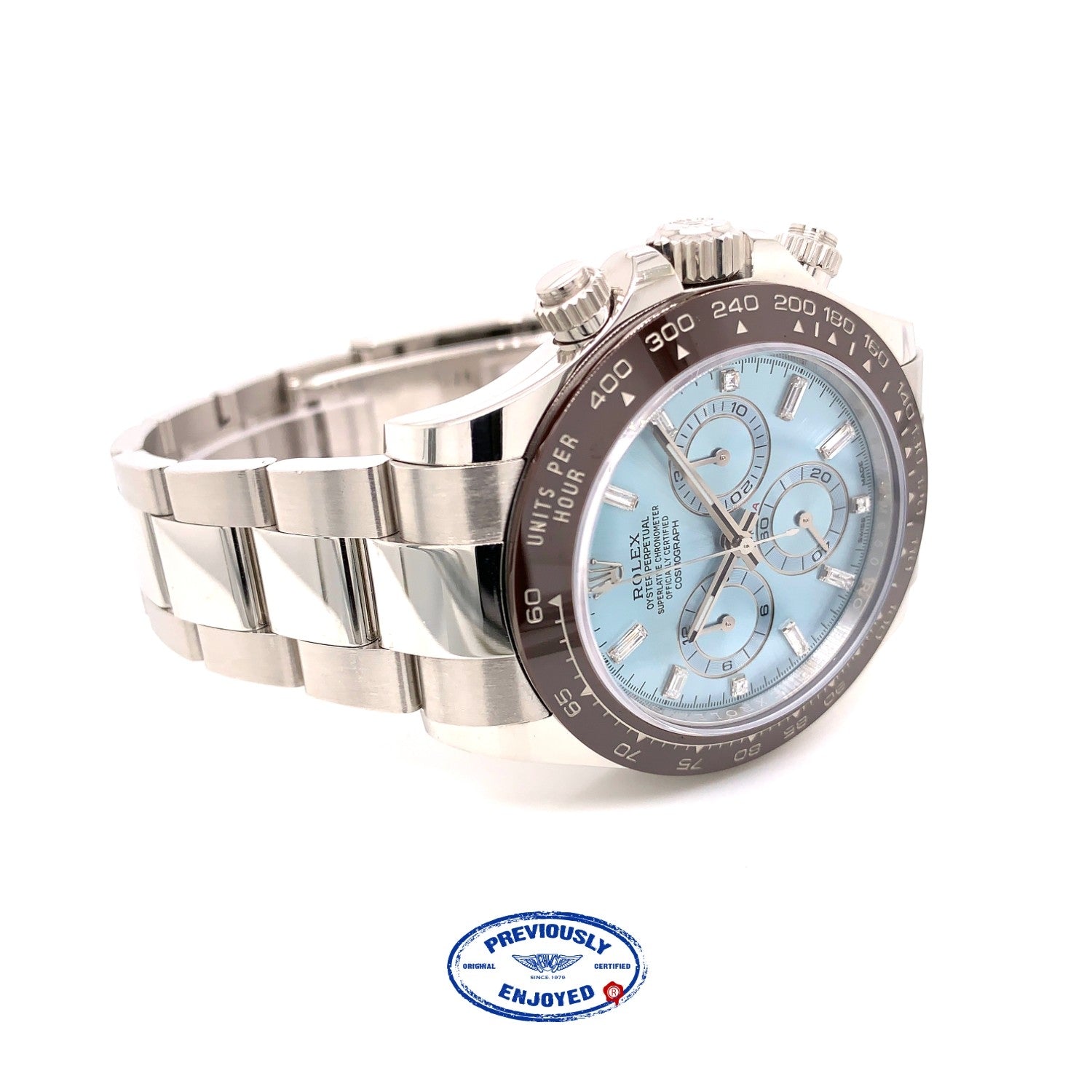 Rolex Daytona Platinum Ice Blue Diamond Dial Cerachrom Bezel 116506 MMD8HH