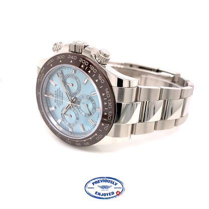 Rolex Daytona Platinum Ice Blue Diamond Dial Cerachrom Bezel 116506 MMD8HH