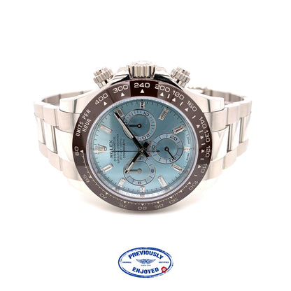 Rolex Daytona Platinum Ice Blue Diamond Dial Cerachrom Bezel 116506 MMD8HH