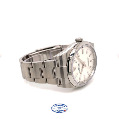 Rolex Oyster Perpetual 39mm Stainless Steel Silver Dial Y40X6T - Beverly Hills Watch Company