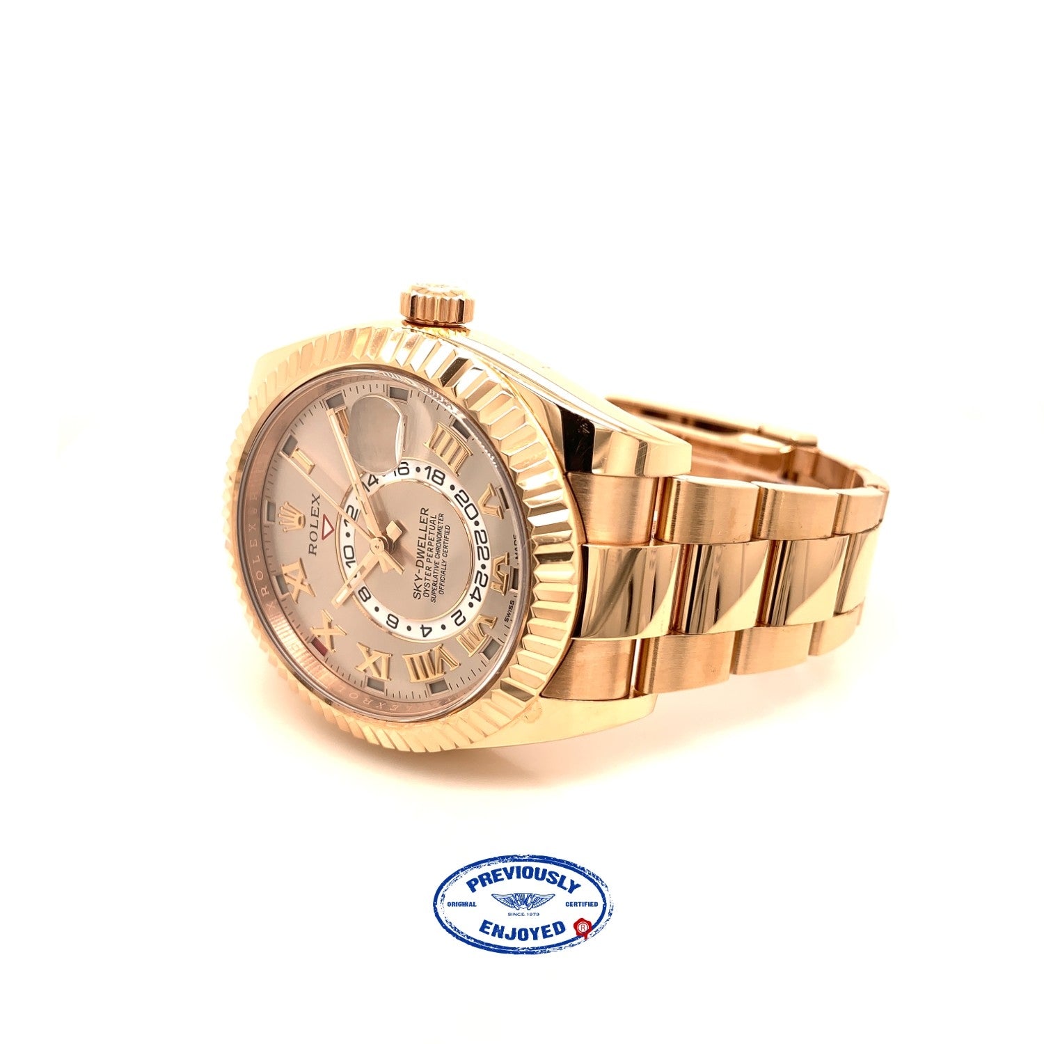 Rolex Sky Dweller Rose Champagne Dial Everose Gold 326935 Z9YJL0 - Beverly Hills Watch Company