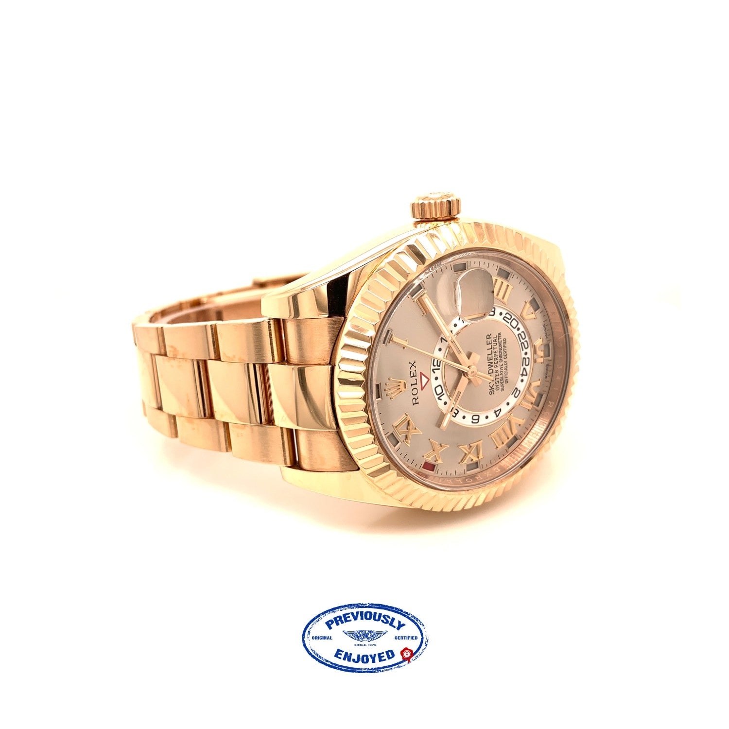 Rolex Sky Dweller Rose Champagne Dial Everose Gold 326935 Z9YJL0 - Beverly Hills Watch Company