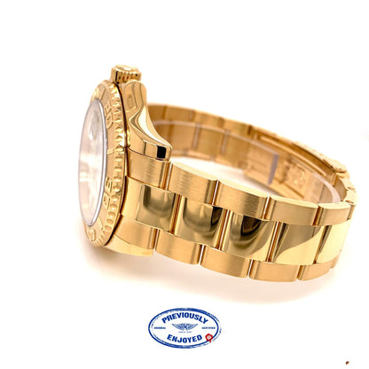 Rolex Yachtmaster 40mm Yellow Gold White Dial Watch 16628 U2VXPJ - Beverly Hills Watch Company
