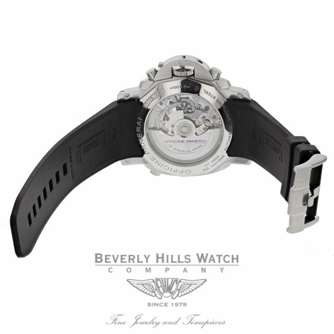 Rubber B Black Military Green Tang Buckle for Panerai Luminor 1950 44mm Type I P220-VCMG 1KZPVF (Strap Only) - Beverly Hills Watch Company