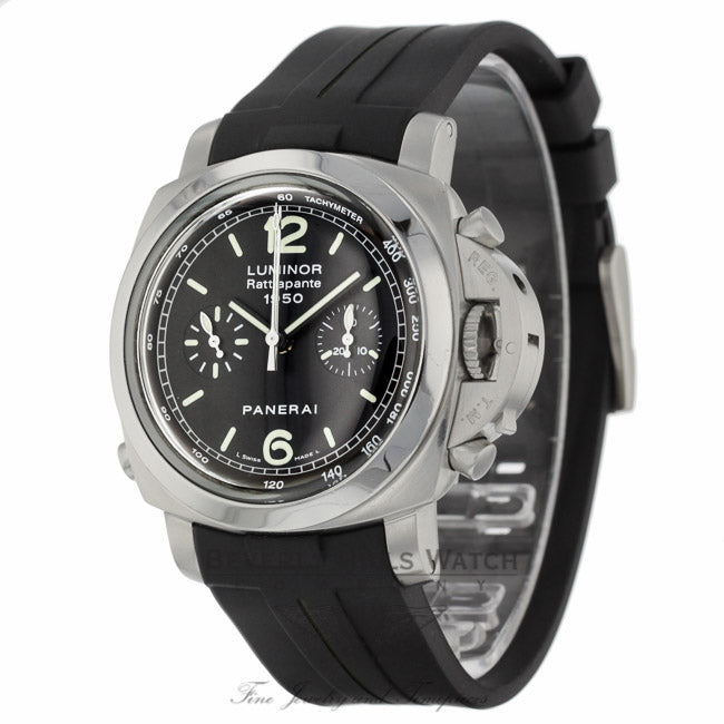 Rubber B Black Military Green Tang Buckle for Panerai Luminor 1950 44mm Type I P220-VCMG 1KZPVF (Strap Only) - Beverly Hills Watch Company