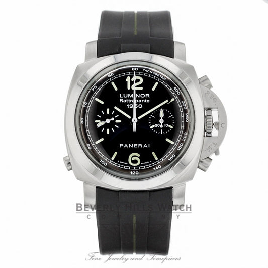 Rubber B Black Military Green Tang Buckle for Panerai Luminor 1950 44mm Type I P220-VCMG 1KZPVF (Strap Only) - Beverly Hills Watch Company