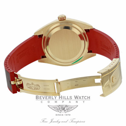 Rubber B Brown Red Rubber Strap for Rolex Sky-Dweller M110-BR/VCRD HK3PXP (Strap Only) - Beverly Hills Company
