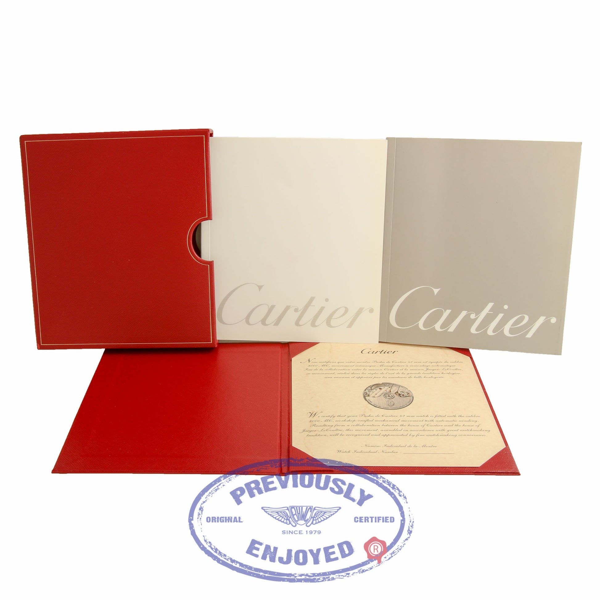 Cartier Pasha 42MM 18k White Gold Automatic Silver Dial W30187M9 RZ80KK - Beverly Hills Watch