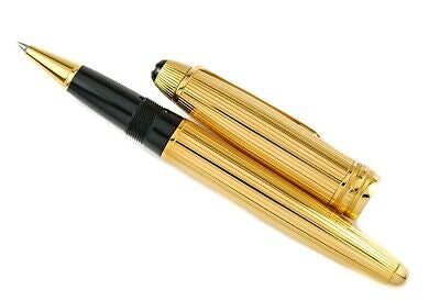 Montblanc Meisterstuck Vermeil Pinstripe Rollerball 163VP - Beverly Hills Watch Company