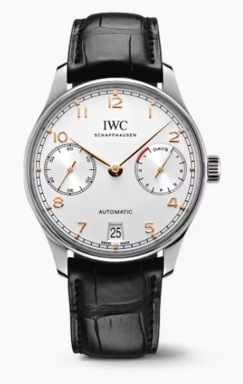 IWC Portugieser 7 Day 42.3mm Silver Dial IW500704 - Beverly Hills Watch Company