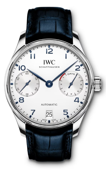 IWC Portugieser 7 Day 42.3mm Silver Dial IW500705 - Beverly Hills Watch Company
