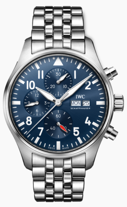IWC Pilot Chronograph 41 Stainless Steel Blue Dial IW388102 - Beverly Hills Watch Company
