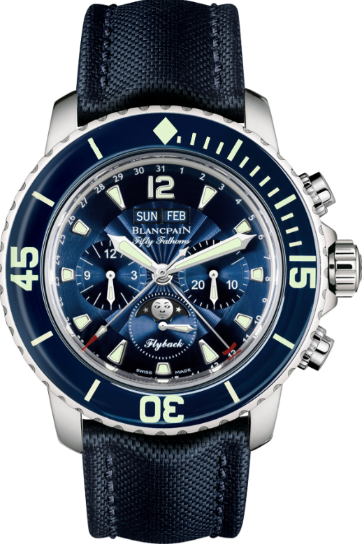 Blancpain Fifty Fathoms Complete Calendar Flyback Chronograph 5066f-1140-52b - Beverly Hills Watch Company