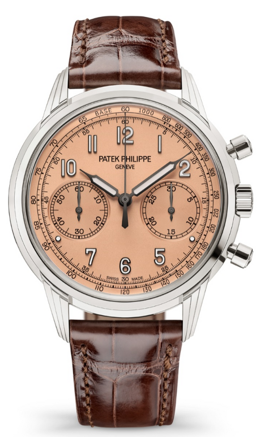 Patek Philippe Complications Chronograph 41mm White Gold Rose Dial 5172g-010 - Beverly Hills Watch Company