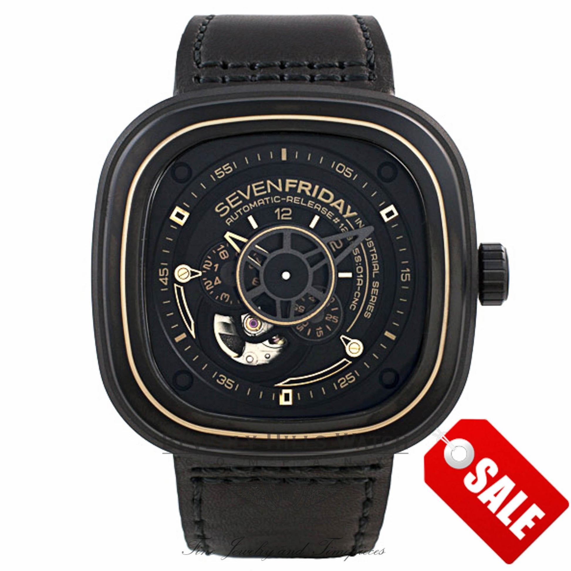 SevenFriday Industrial Revolution Rose Gold and Black PVD SF-P2/02 RC813C - Beverly Hills Watch Company