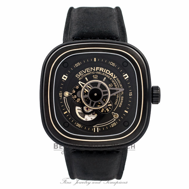 SevenFriday Industrial Revolution Rose Gold and Black PVD SF-P2/02 RC813C - Beverly Hills Watch Company