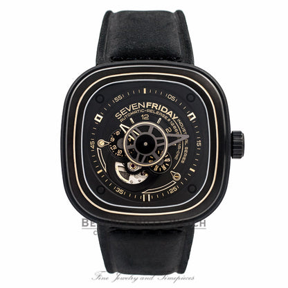 SevenFriday Industrial Revolution Rose Gold and Black PVD SF-P2/02 RC813C - Beverly Hills Watch Company