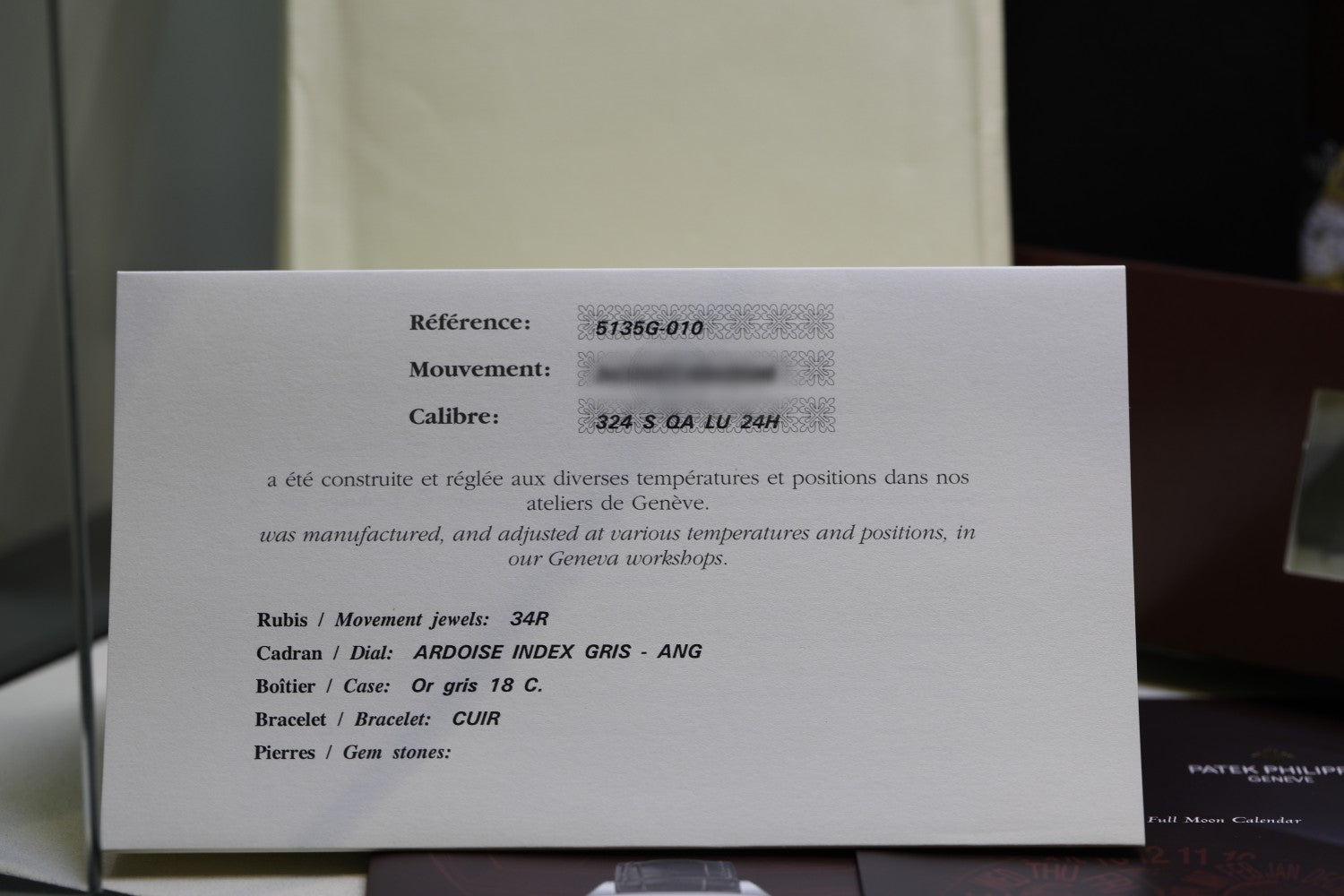 Patek Philippe Gondolo Annual Calendar Slate Dial 5135g-010 54ELWD - Beverly Hills Watch Company