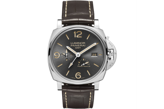 Panerai Luminor Due GMT Power Reserve Grey Dial PAM00944 - Beverly Hills Watch Company