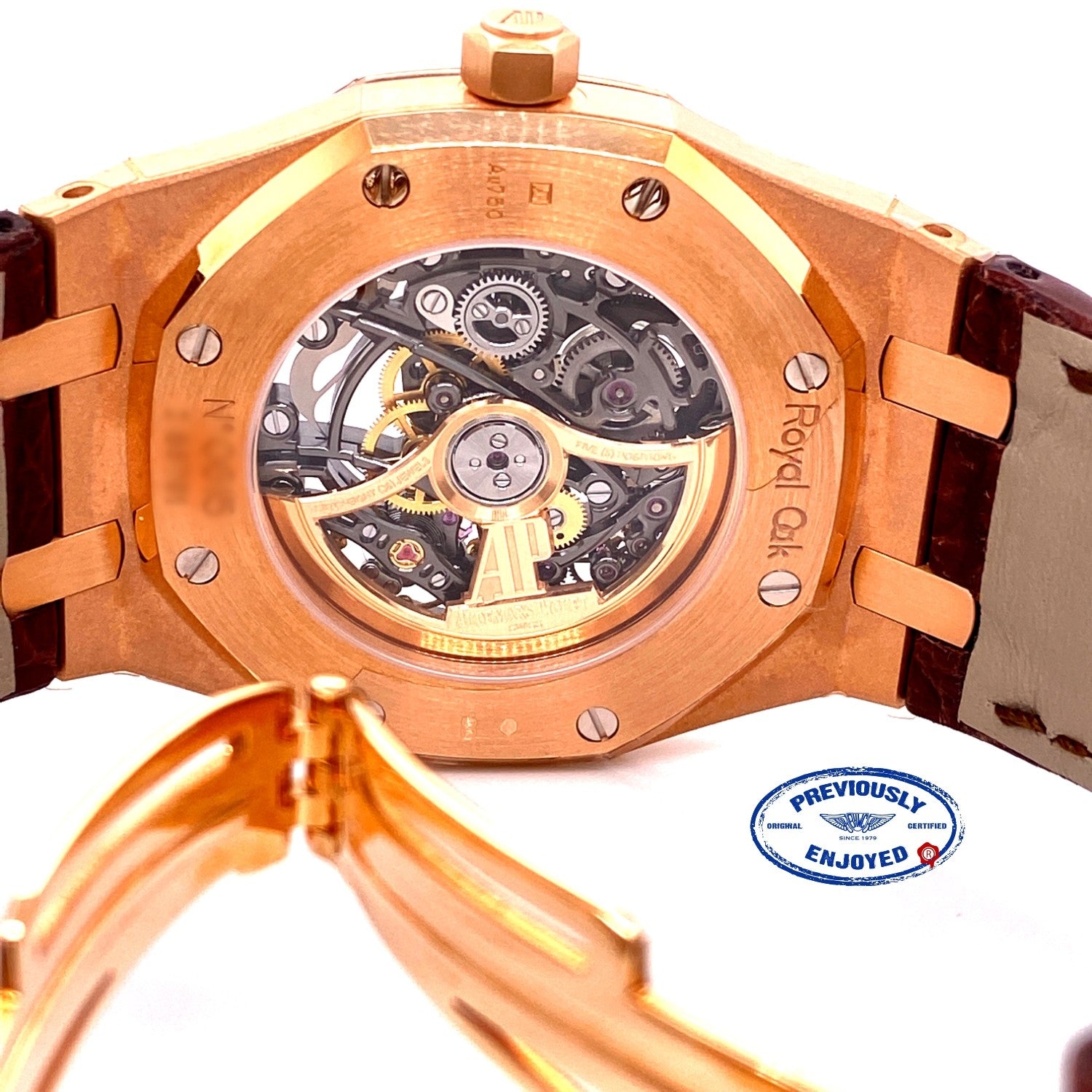 Audemars Piguet Royal Oak Openworked 39mm Rose Gold 15305OR.OO.D088CR.01 T1267R - Beverly Hills Watch Company