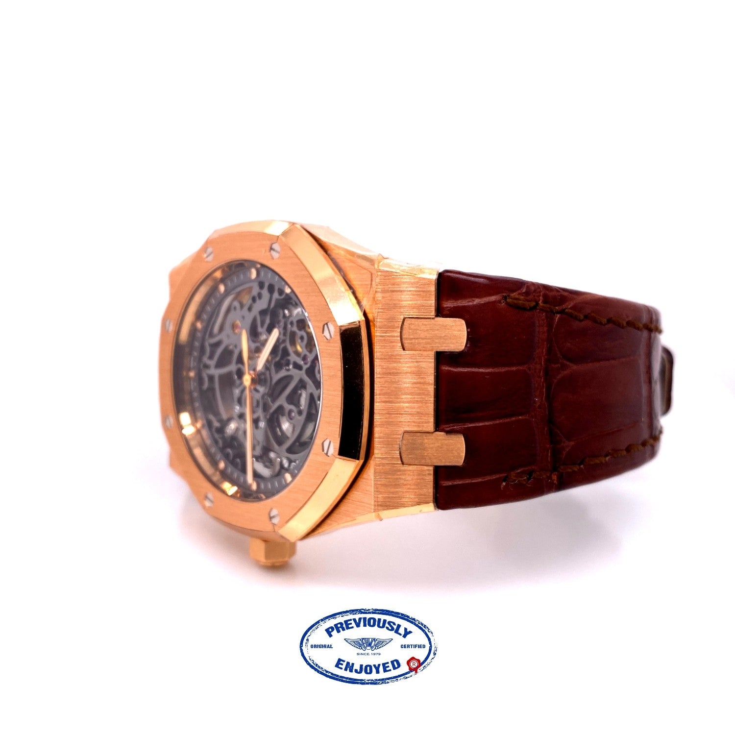 Audemars Piguet Royal Oak Openworked 39mm Rose Gold 15305OR.OO.D088CR.01 T1267R - Beverly Hills Watch Company