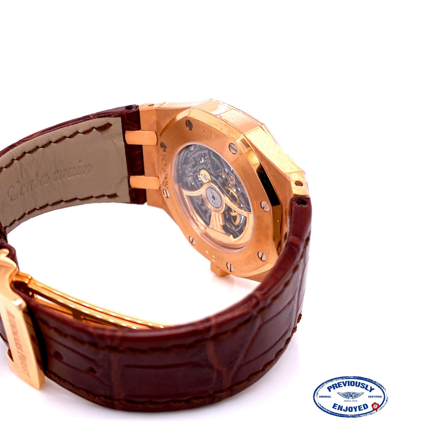 Audemars Piguet Royal Oak Openworked 39mm Rose Gold 15305OR.OO.D088CR.01 T1267R - Beverly Hills Watch Company