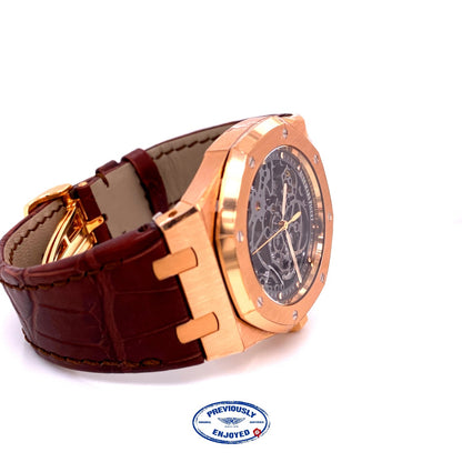 Audemars Piguet Royal Oak Openworked 39mm Rose Gold 15305OR.OO.D088CR.01 T1267R - Beverly Hills Watch Company