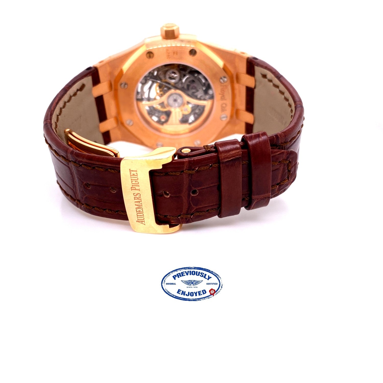 Audemars Piguet Royal Oak Openworked 39mm Rose Gold 15305OR.OO.D088CR.01 T1267R - Beverly Hills Watch Company