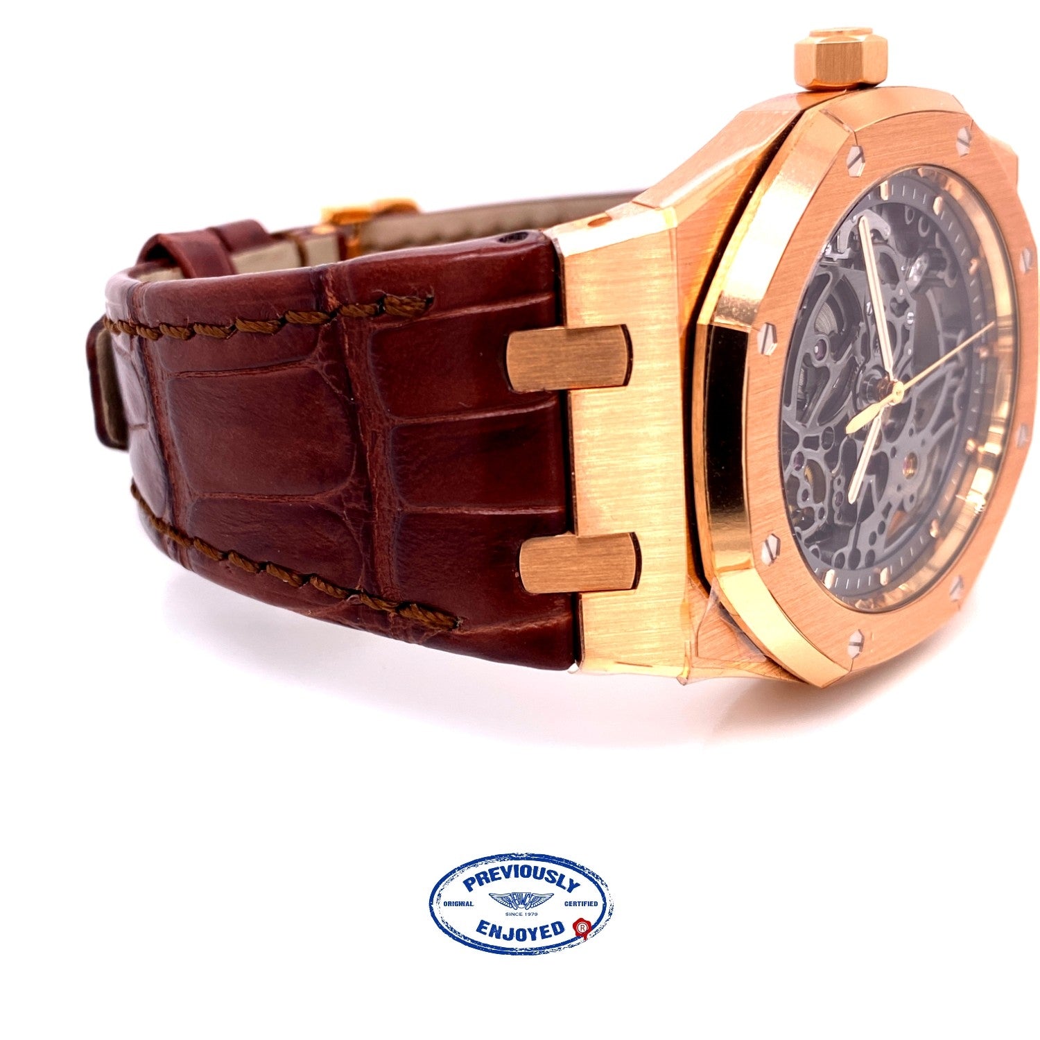 Audemars Piguet Royal Oak Openworked 39mm Rose Gold 15305OR.OO.D088CR.01 T1267R - Beverly Hills Watch Company