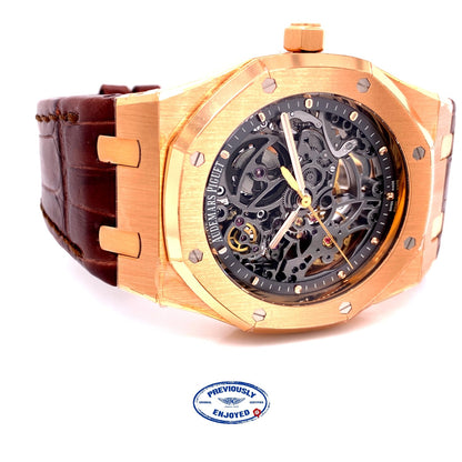 Audemars Piguet Royal Oak Openworked 39mm Rose Gold 15305OR.OO.D088CR.01 T1267R - Beverly Hills Watch Company