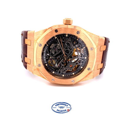 Audemars Piguet Royal Oak Openworked 39mm Rose Gold 15305OR.OO.D088CR.01 T1267R - Beverly Hills Watch Company