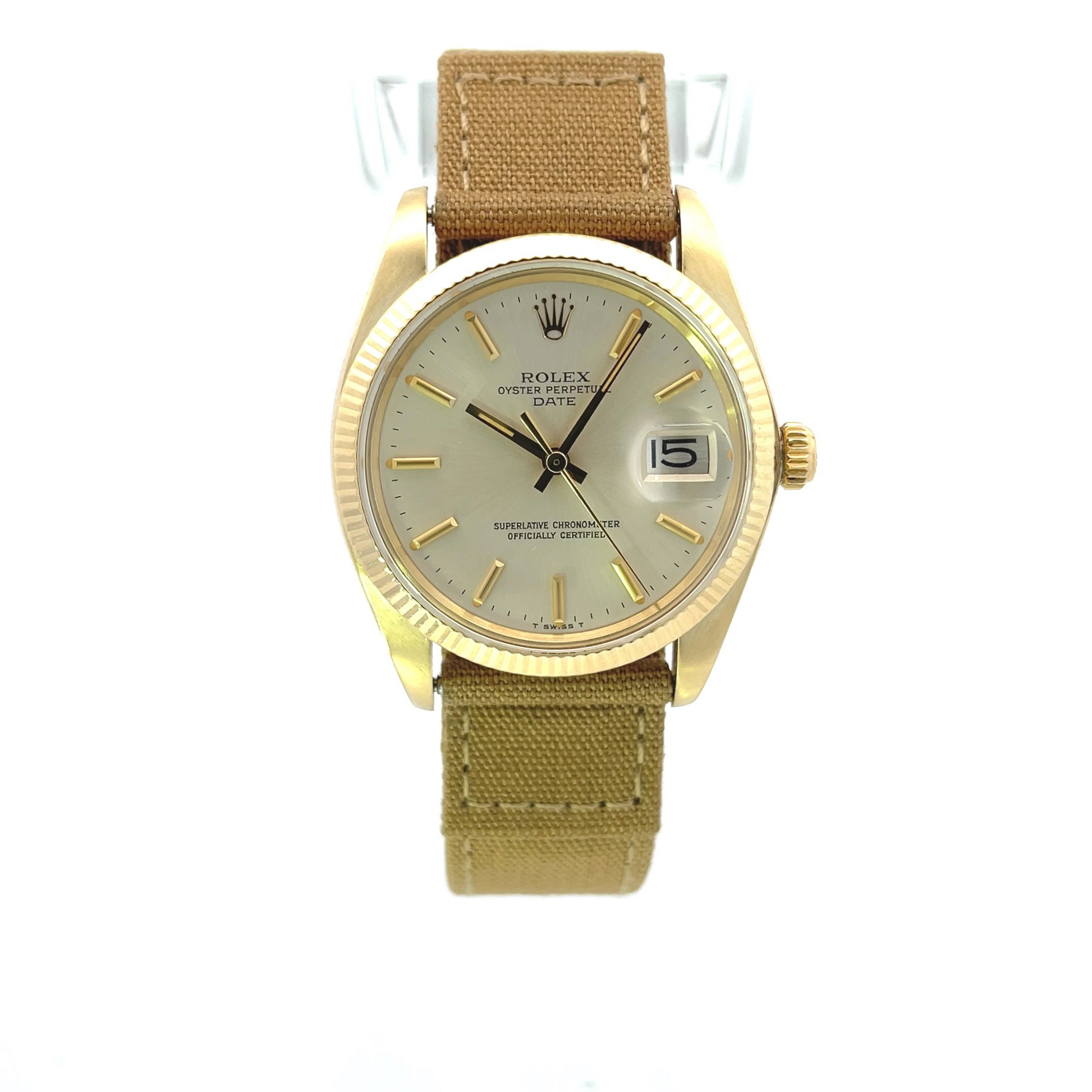 Rolex Date 34mm Yellow Gold Jubilee Vintage 1503 - Beverly Hills Watch Company