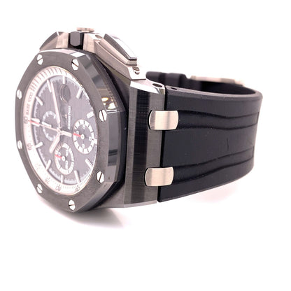 Audemars Piguet Royal Oak Offshore Chronograph 44mm Black Ceramic Grey Dial 26405CE.OO.A002CA.01 T6EUPE - Beverly Hills Watch Company