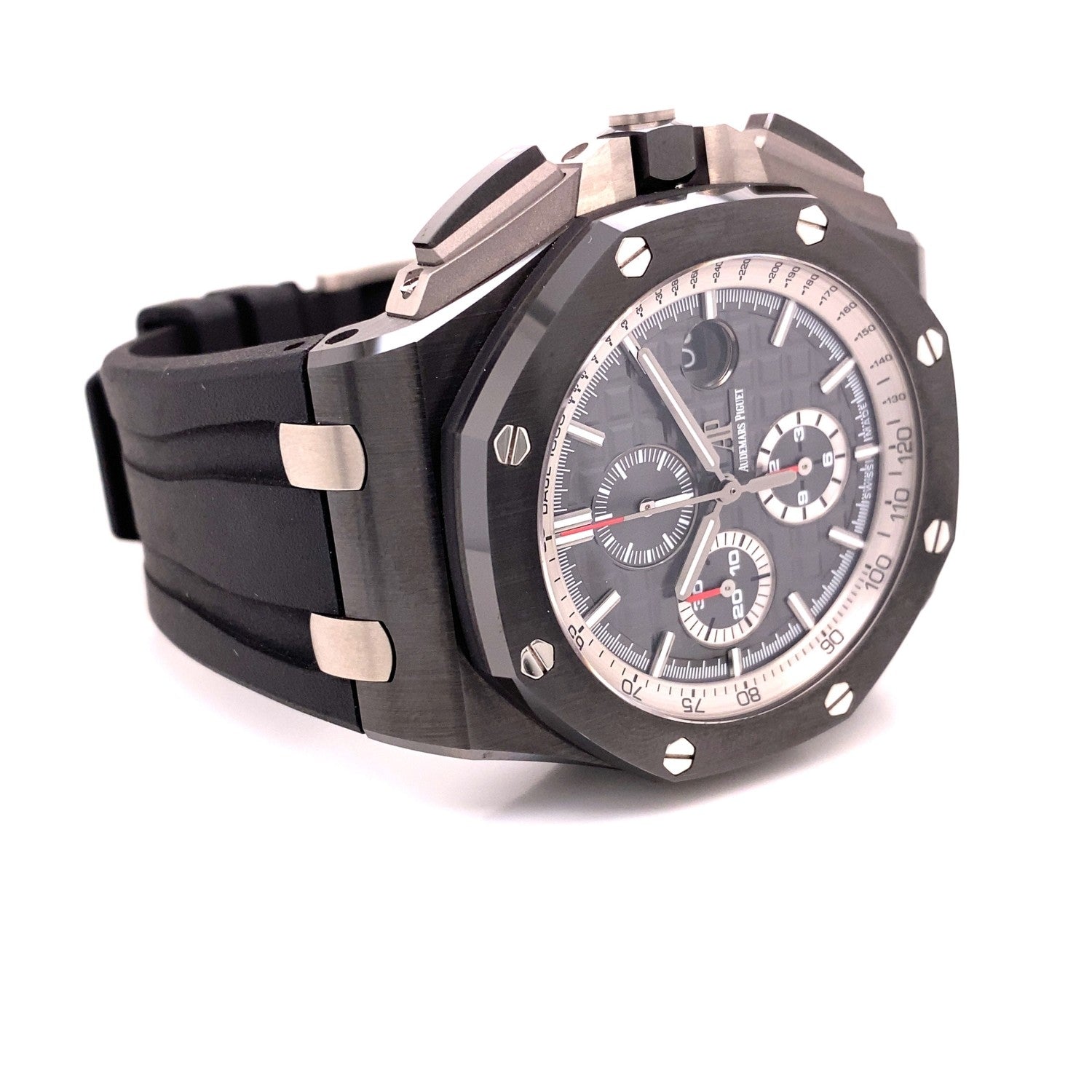 Audemars Piguet Royal Oak Offshore Chronograph 44mm Black Ceramic Grey Dial 26405CE.OO.A002CA.01 T6EUPE - Beverly Hills Watch Company