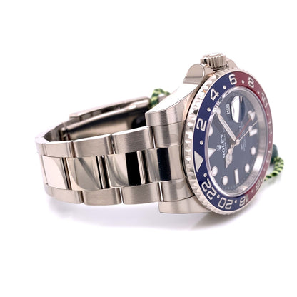 Rolex GMT Master II 40mm Pepsi Blue Dial White Gold 126719BLRO T6RCPZ - Beverly Hills Watch Company