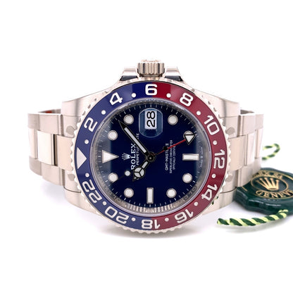 Rolex GMT Master II 40mm Pepsi Blue Dial White Gold 126719BLRO T6RCPZ - Beverly Hills Watch Company