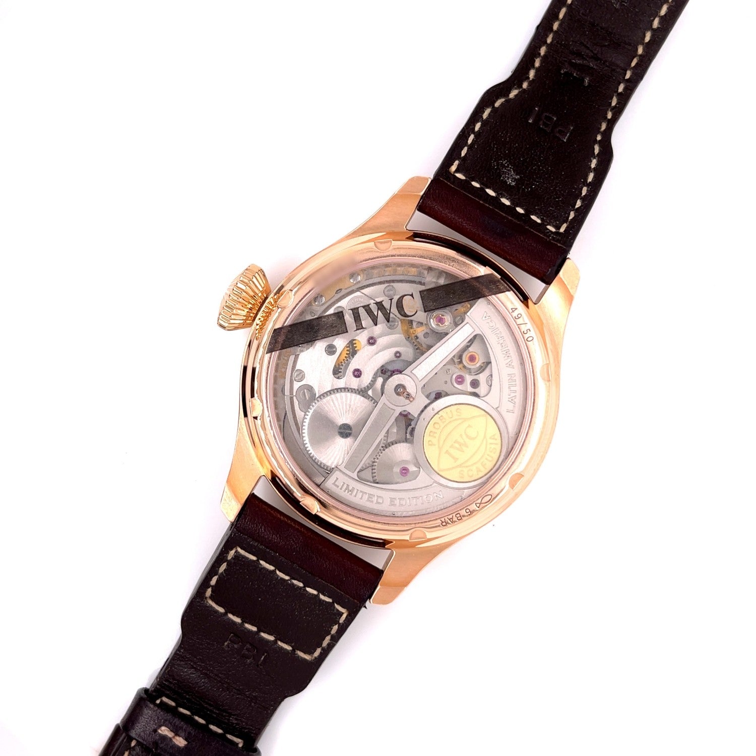 IWC Big Pilot 46mm Perpetual Calendar Rose Gold Bronze Dial Latin America IW502804 T75YYL - Beverly Hills Watch Company