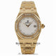 Audemars Piguet Royal Oak Ladies 33MM 18K Yellow Gold Diamond 67601BA.ZZ.1210BA.02 ZDFXDN - Beverly Hills Watch Store