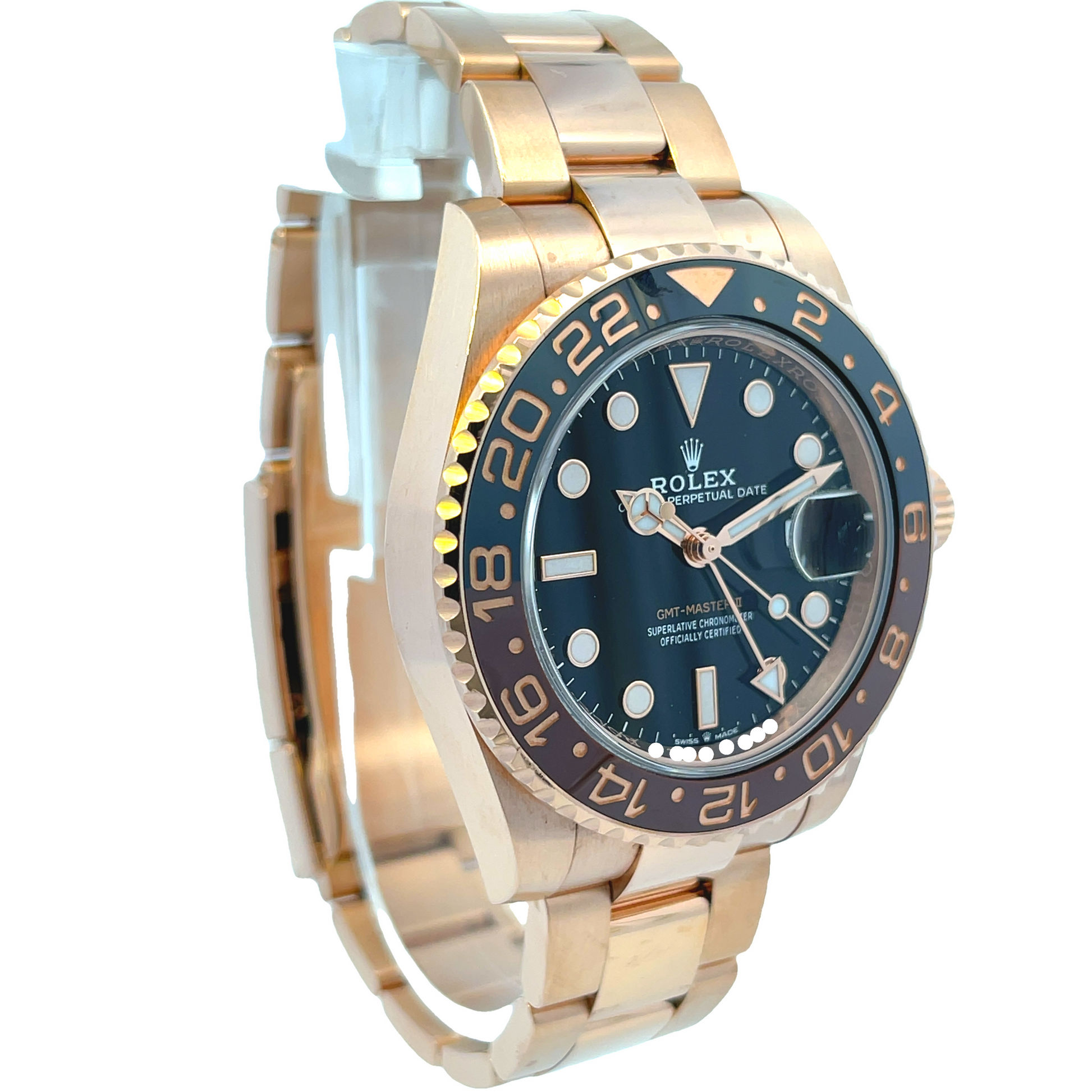 Rolex GMT Master II Everose Chocolate Ceramic 126715chnr - Beverly Hills Watch Company