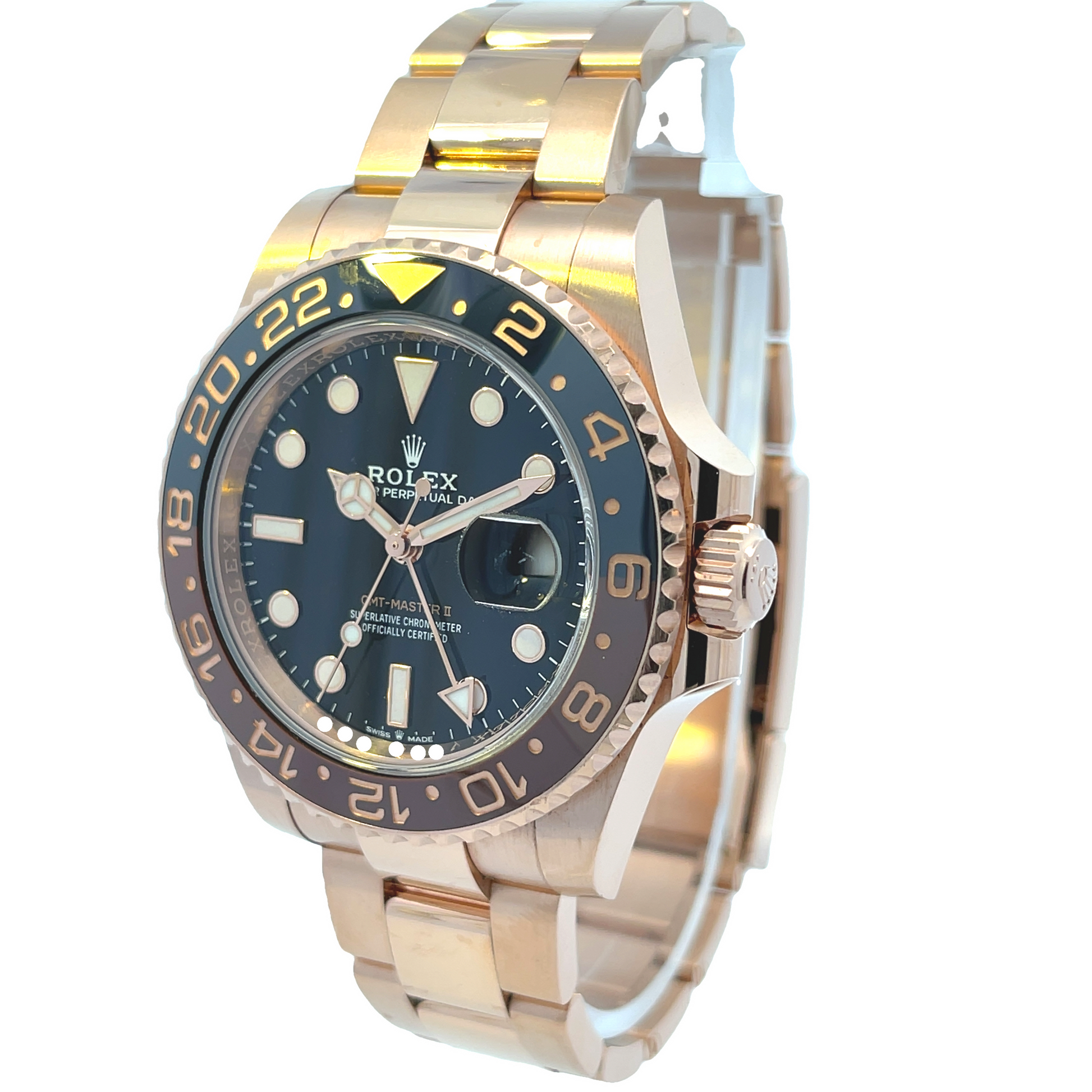 Rolex GMT Master II Everose Chocolate Ceramic 126715chnr - Beverly Hills Watch Company