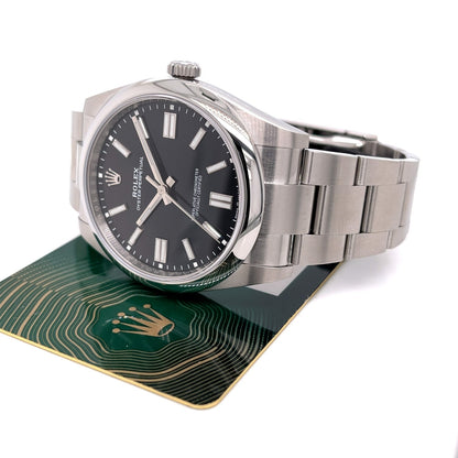 Rolex Oyster Perpetual 41mm Stainless Steel Black Dial 124300 TDRRF5 - Beverly Hills Watch Company