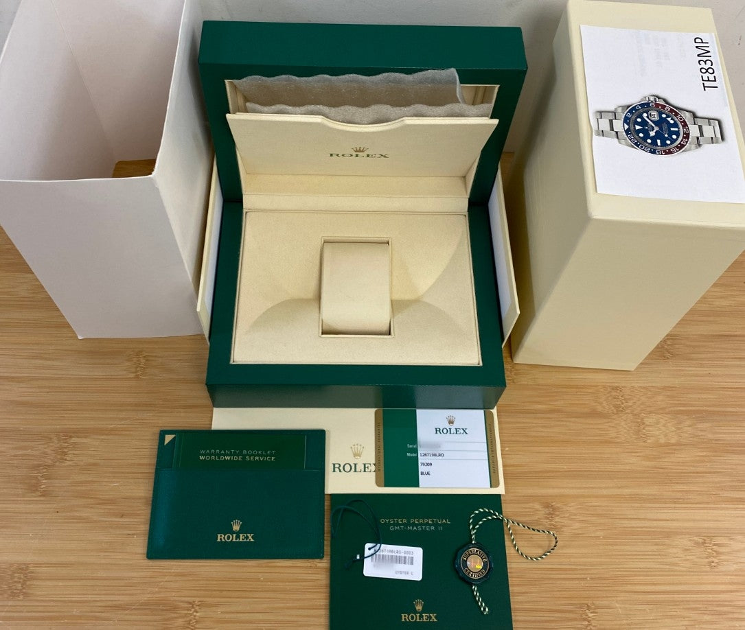 Rolex GMT Master II 40mm Pepsi Blue Dial White Gold 126719BLRO