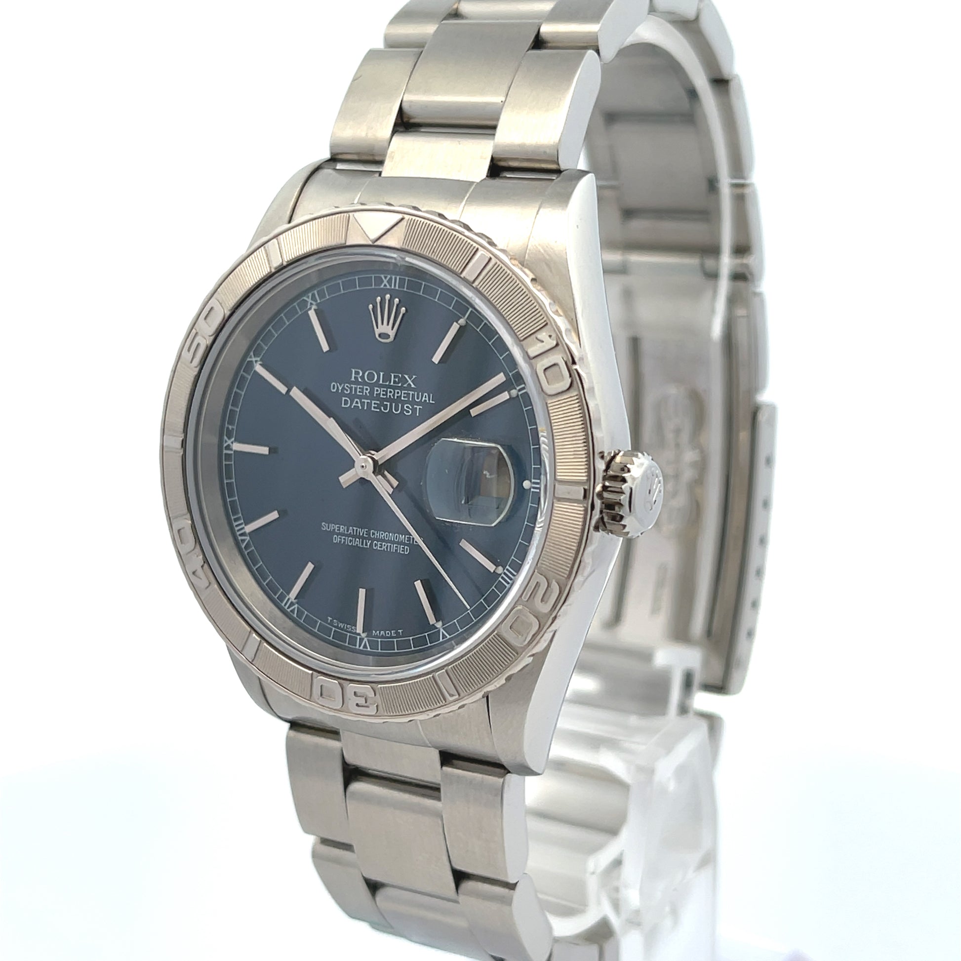 Rolex Datejust Thunderbird 36mm Blue Dial 162624 - Beverly Hills Watch Company