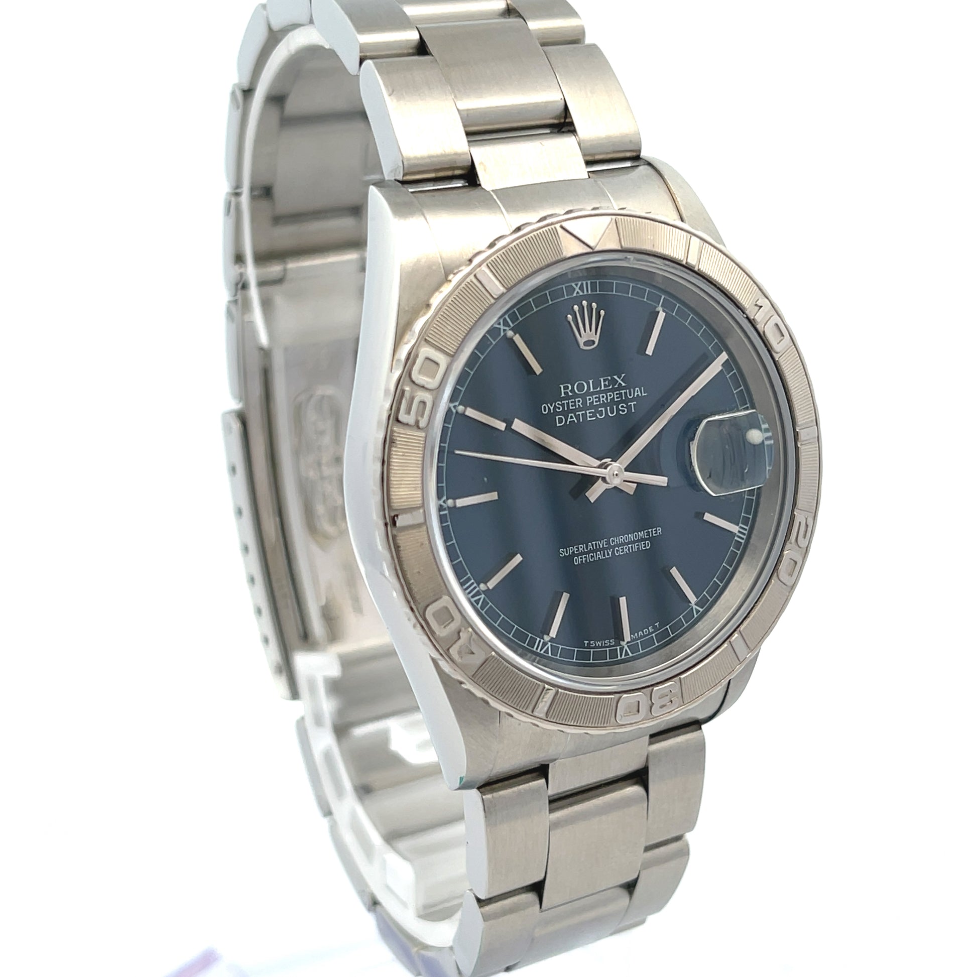 Rolex Datejust Thunderbird 36mm Blue Dial 162624 - Beverly Hills Watch Company