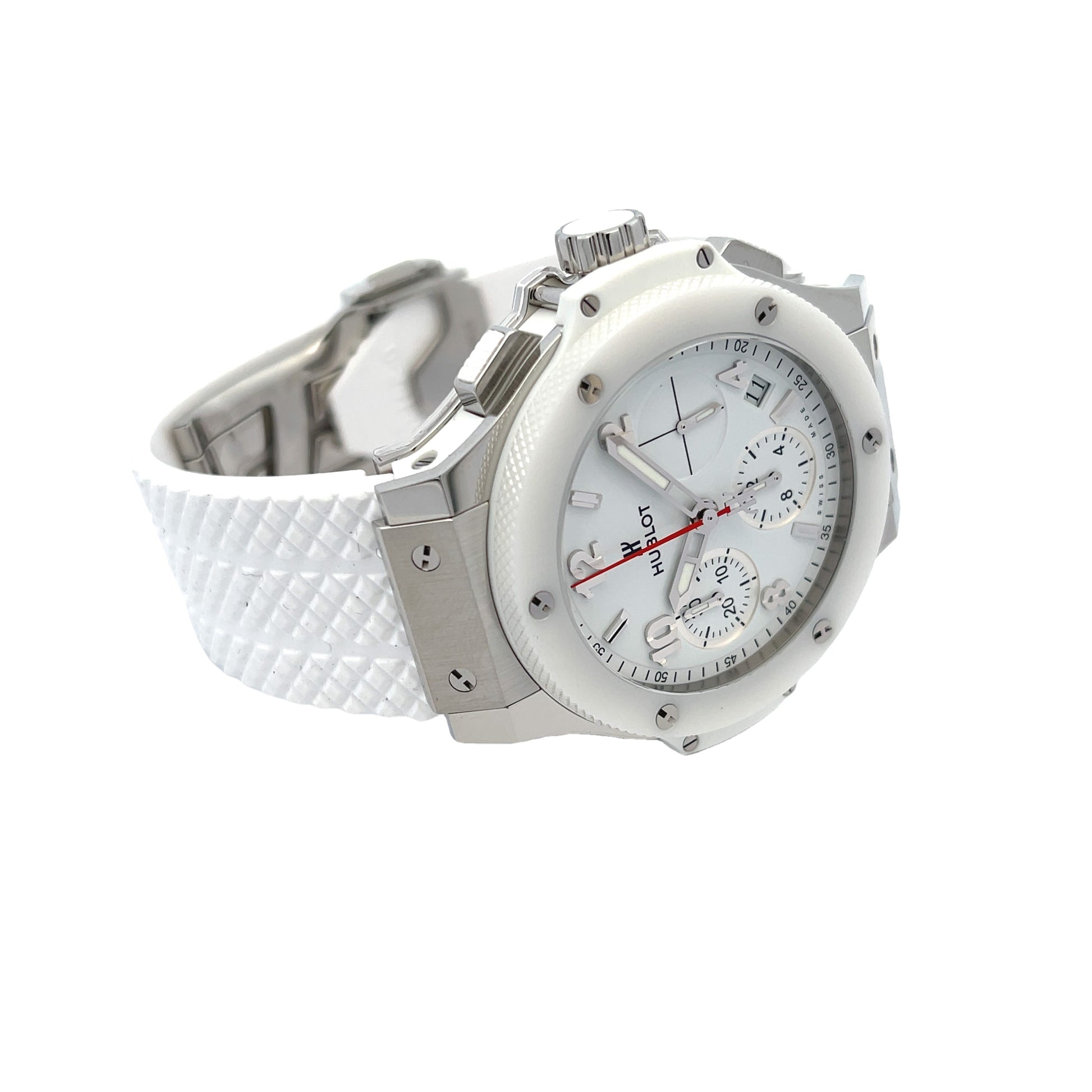 Hublot Big Bang 41mm Chronograph White Ceramic 342.SE.230.RW - Beverly Hills Watch Company