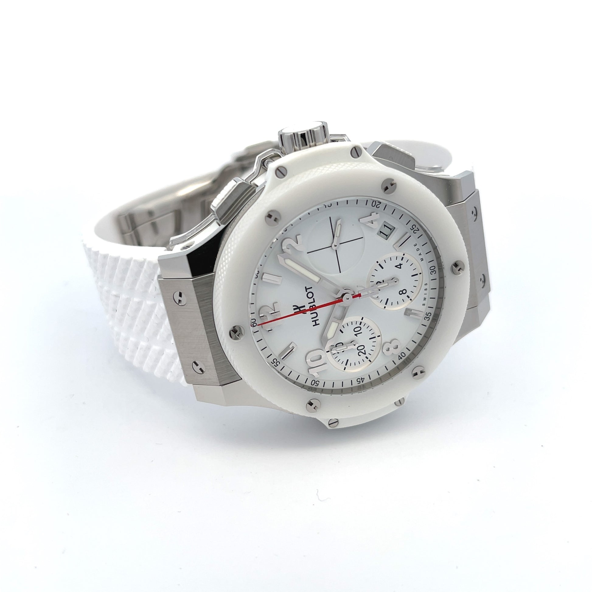 Hublot Big Bang 41mm Chronograph White Ceramic 342.SE.230.RW - Beverly Hills Watch Company